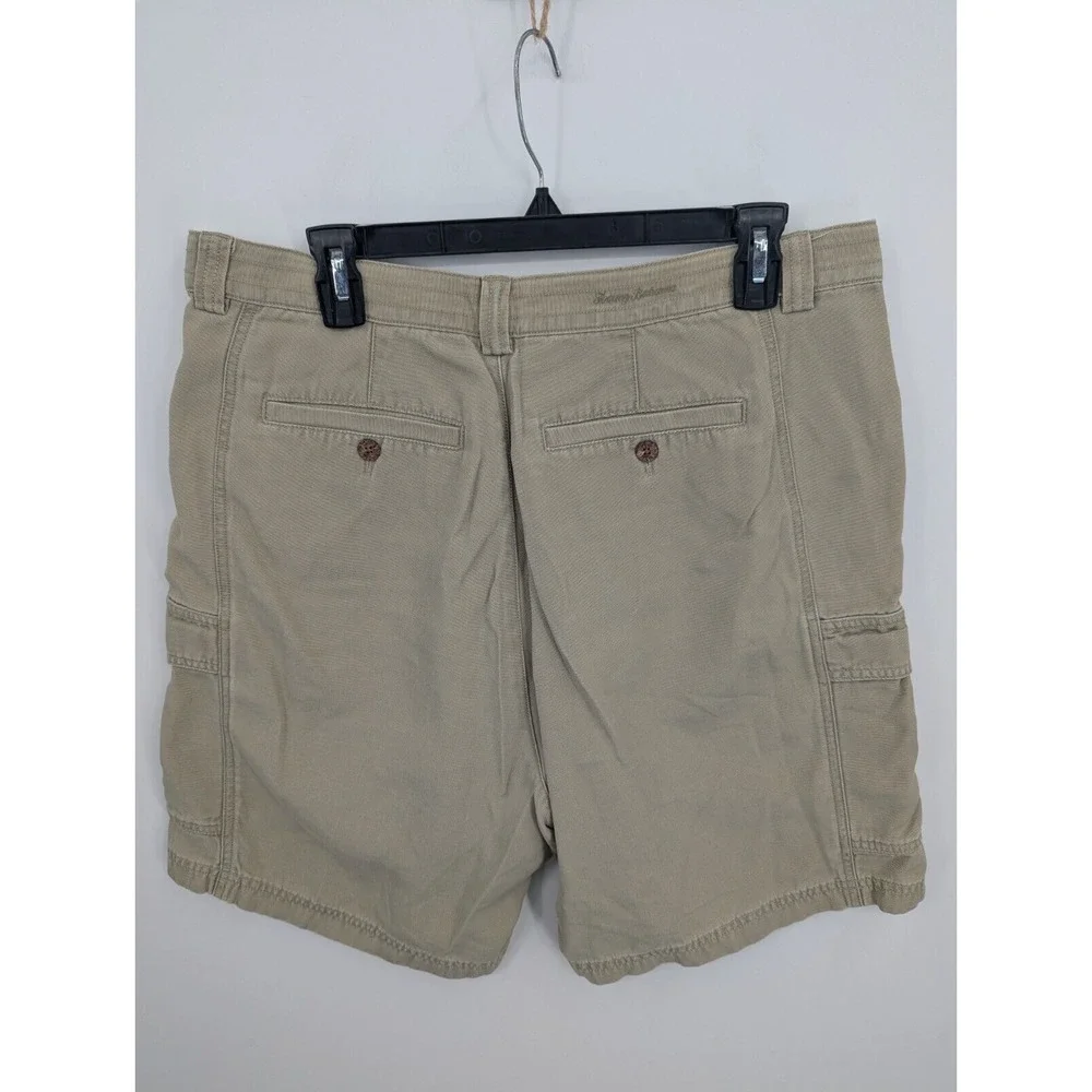 Tommy Bahama Relax VTG Cargo Shorts Men's 36 Beige Tencel Cotton Blend 7